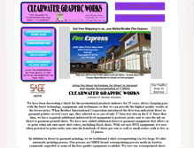 Tablet Screenshot of clearwatergraphicworks.com